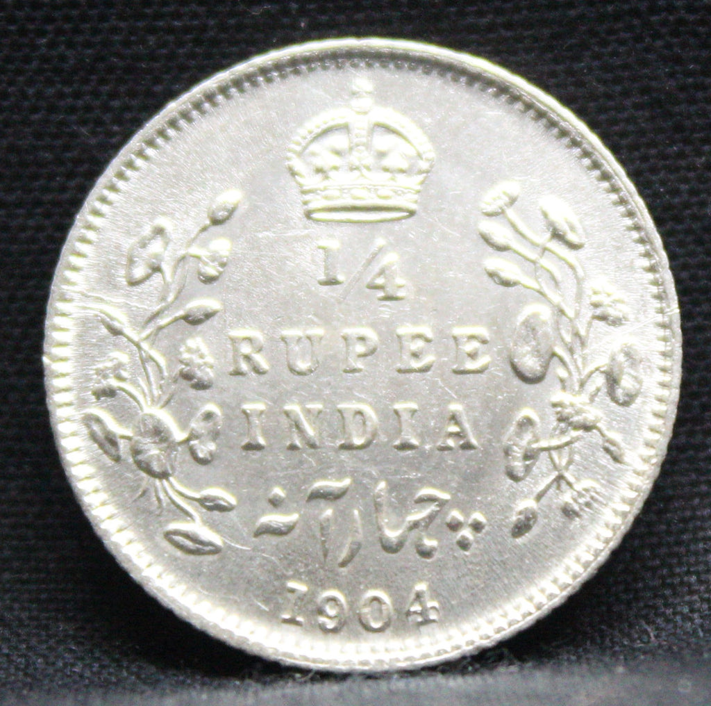 Quarter Rupees 1904 Edward VII Silver coins