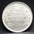 Quarter Rupees 1904 Edward VII Silver coins