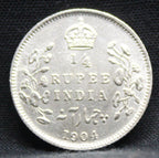 Quarter Rupees 1904 Edward VII Silver coins