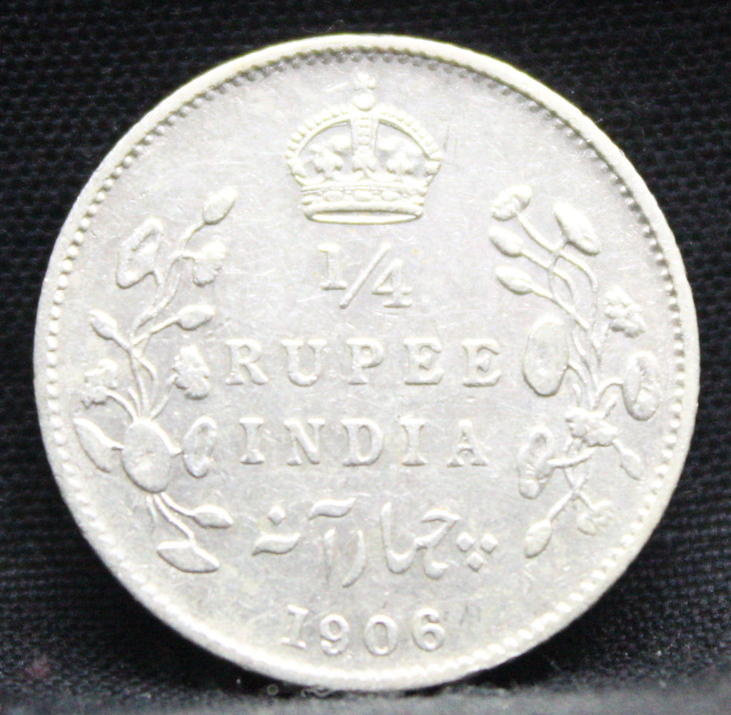 Quarter Rupees 1906 Edward VII Silver coins