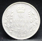 Quarter Rupees 1906 Edward VII Silver coins