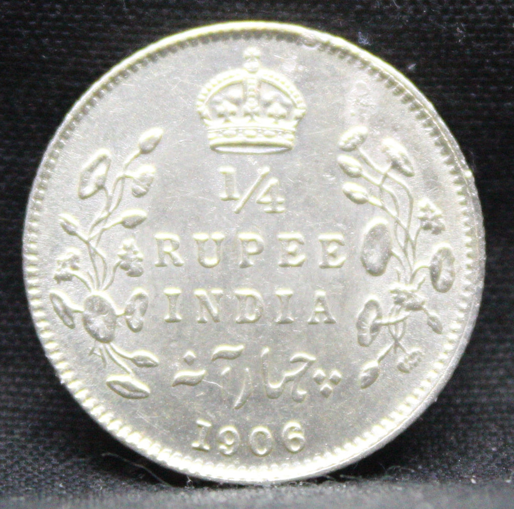 Quarter Rupees 1906 Edward VII Silver coins