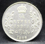 Quarter Rupees 1906 Edward VII Silver coins