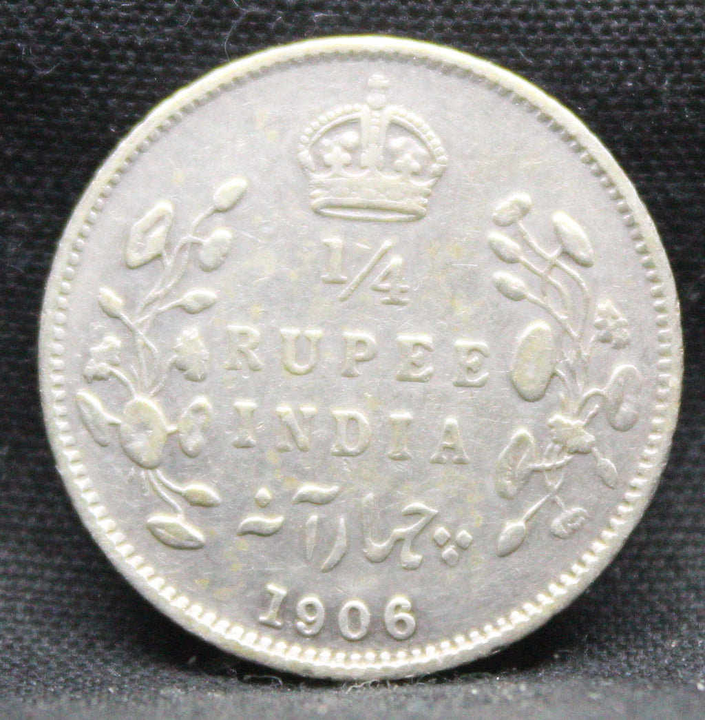 Quarter Rupees 1906 Edward VII Silver coins