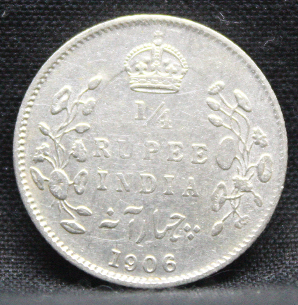 Quarter Rupees 1906 Edward VII Silver coins