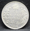 Quarter Rupees 1906 Edward VII Silver coins