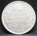 Quarter Rupees 1906 Edward VII Silver coins