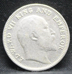Quarter Rupees 1906 Edward VII Silver coins