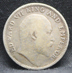 Quarter Rupees 1907 Edward VII Silver coins