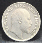 Quarter Rupees 1907 Edward VII Silver coins