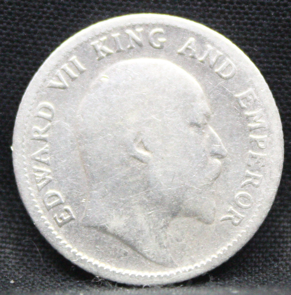 Quarter Rupees 1908 Edward VII Silver coins
