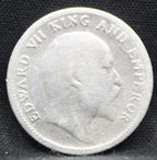 Quarter Rupees 1908 Edward VII Silver coins