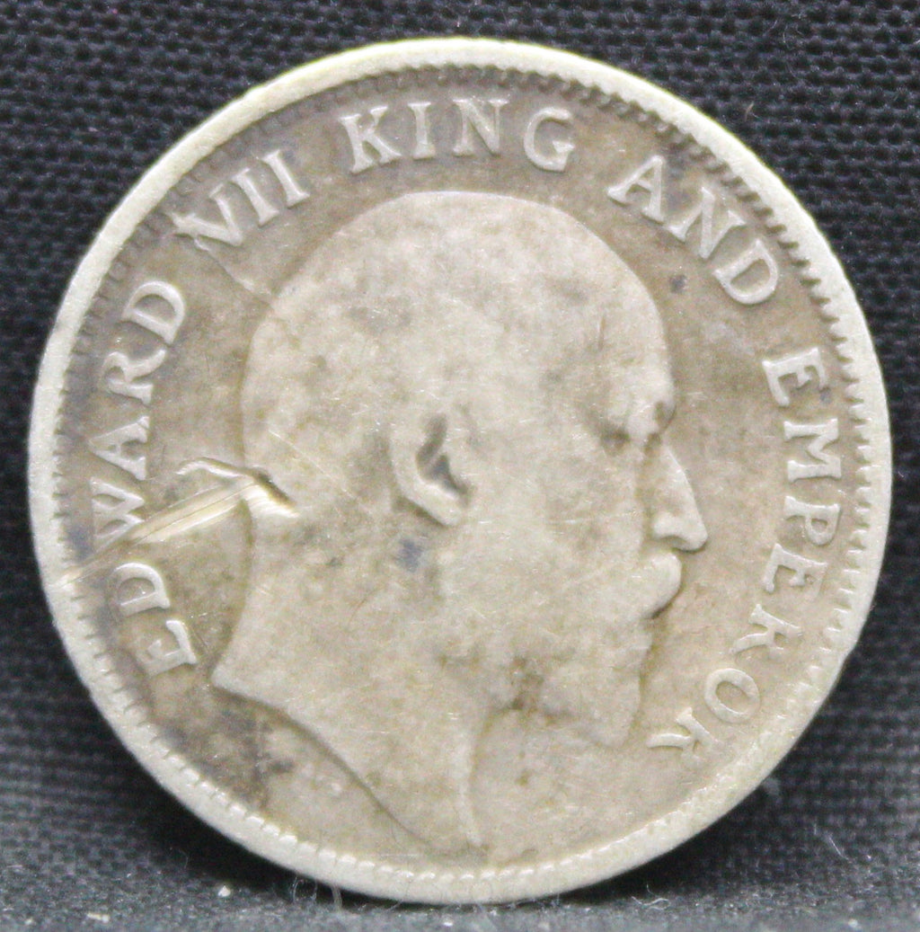 Quarter Rupees 1908 Edward VII Silver coins