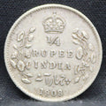 Quarter Rupees 1908 Edward VII Silver coins