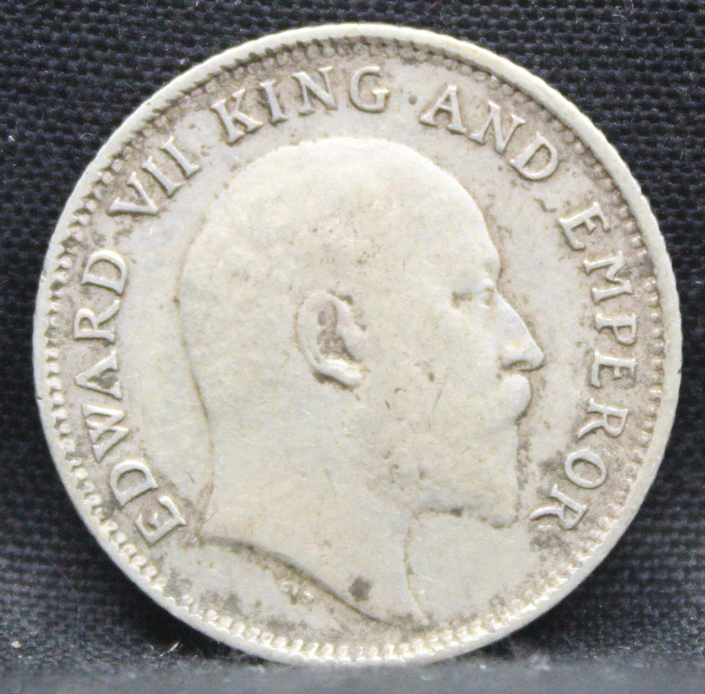 Quarter Rupees 1908 Edward VII Silver coins