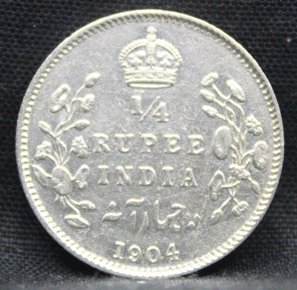 Quarter Rupees 1904 Edward VII Silver coins