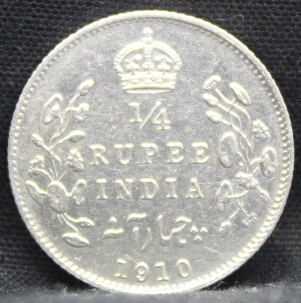 Quarter Rupees 1910 Edward VII Silver coins