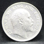 Quarter Rupees 1910 Edward VII Silver coins