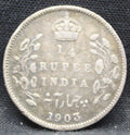 Quarter Rupees 1903 Edward VII Silver coins