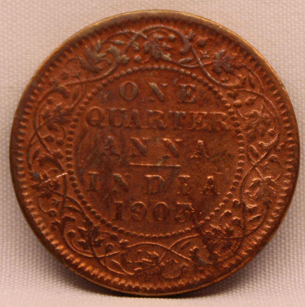 Quarter Anna 1903 Edward VII Copper coins