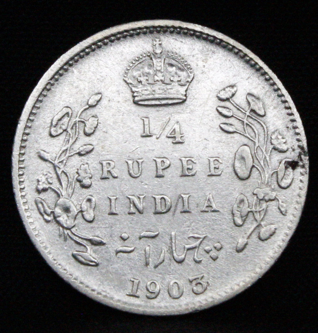 Quarter Rupees 1903 Edward VII Silver coins