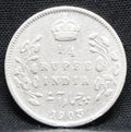 Quarter Rupees 1903 Edward VII Silver coins