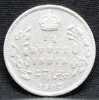 Quarter Rupees 1903 Edward VII Silver coins