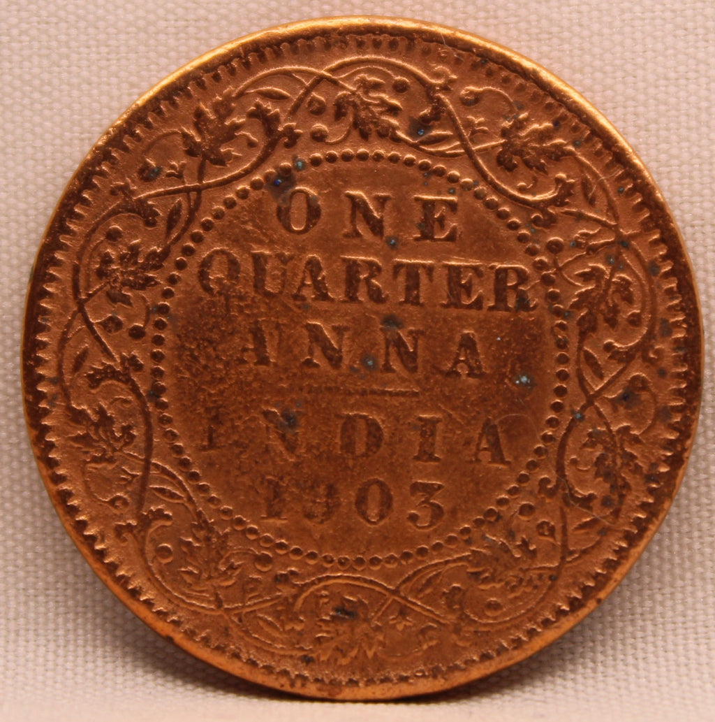 Quarter Anna 1903 Edward VII Bronze coins