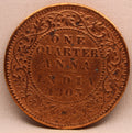 Quarter Anna 1903 Edward VII Bronze coins