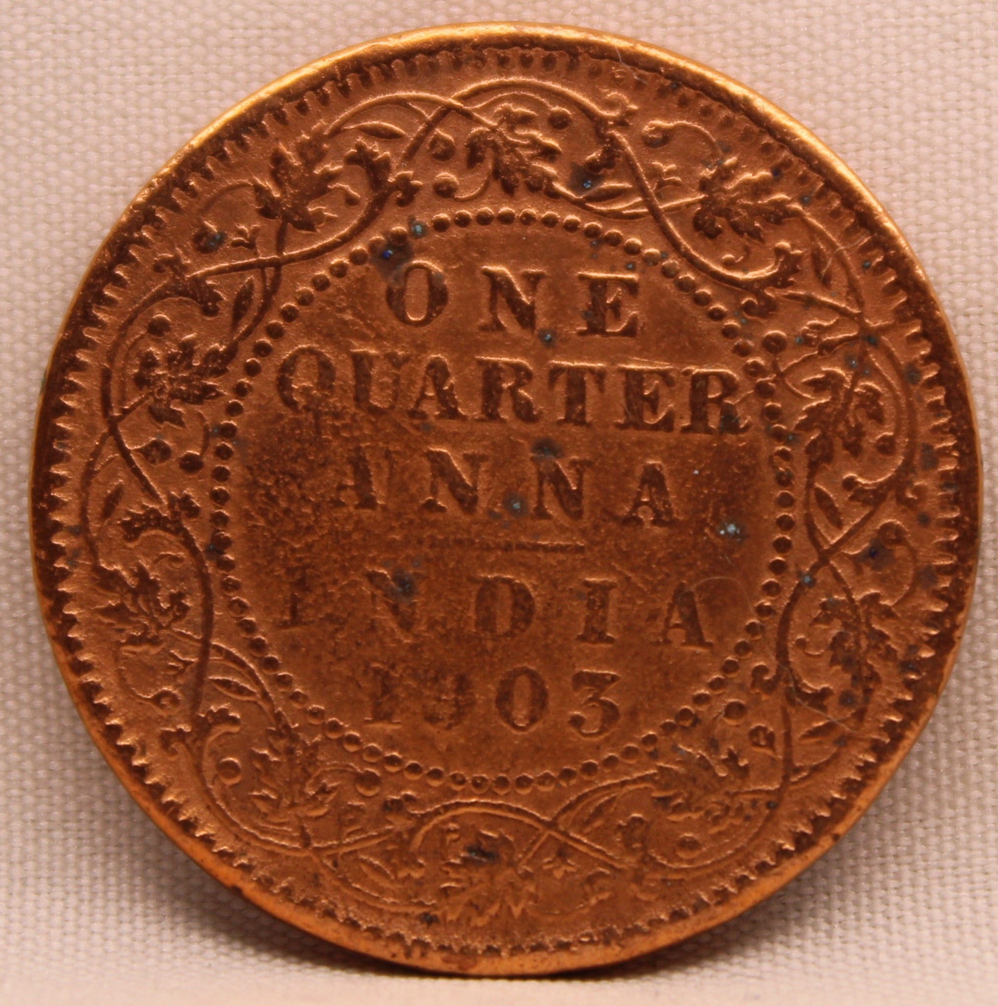 Quarter Anna 1903 Edward VII Bronze coins