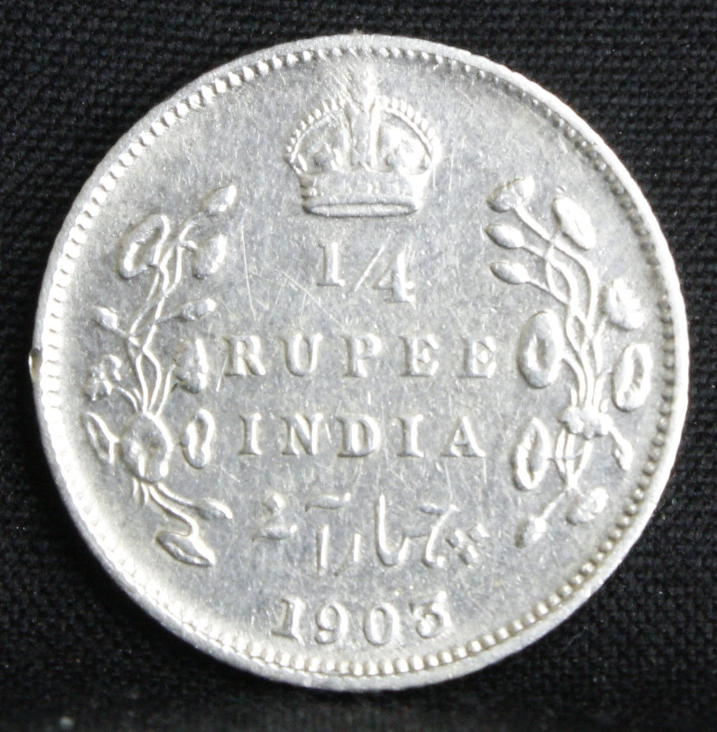 Quarter Rupees 1904 Edward VII Silver coins