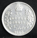 Quarter Rupees 1904 Edward VII Silver coins