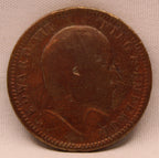 Quarter Anna 1904 Edward VII Bronze coins