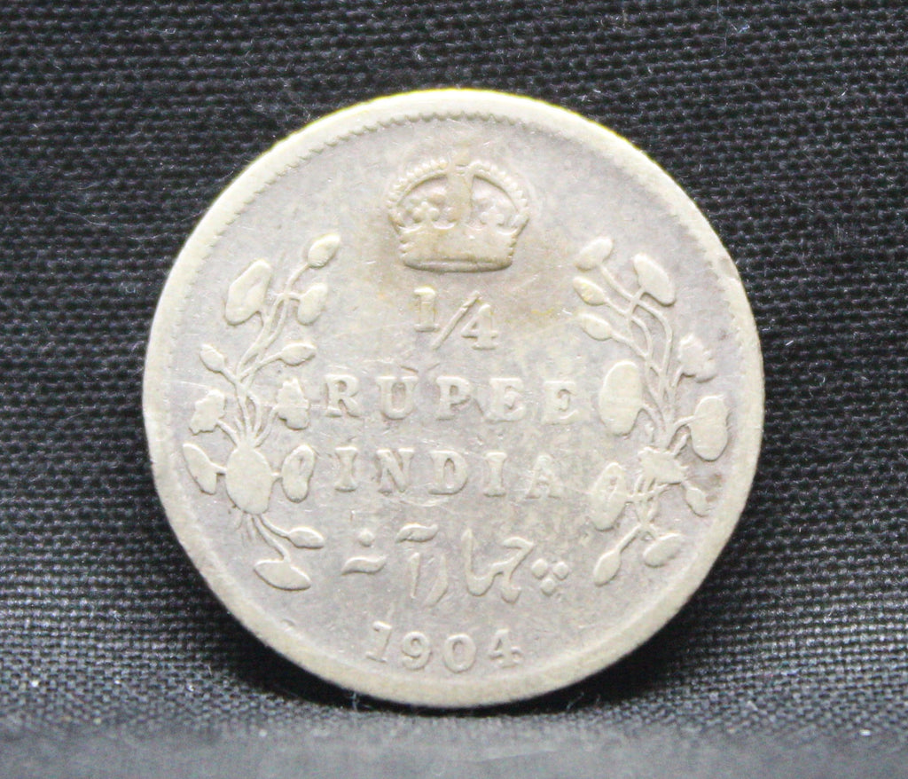 Quarter Rupees 1904 Edward VII Silver coins