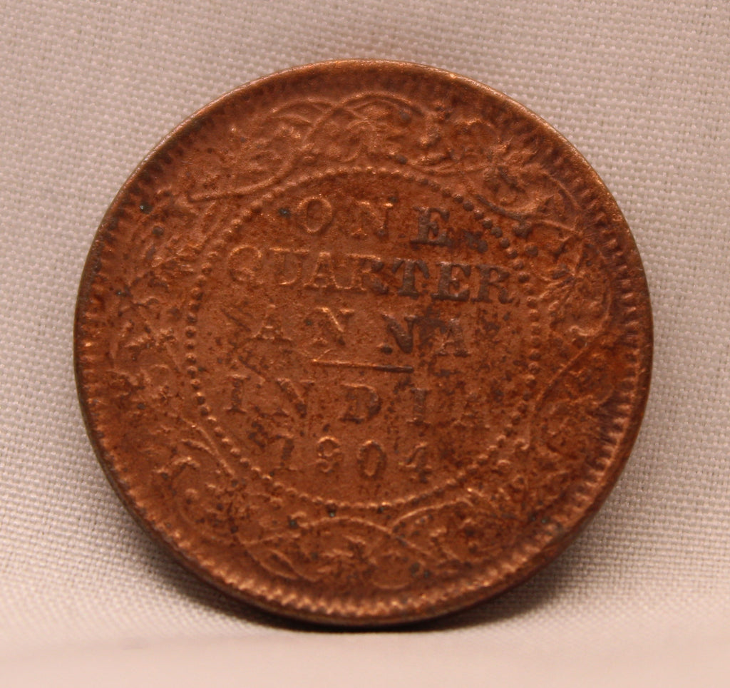 Quarter Anna 1904 Edward VII Bronze coins
