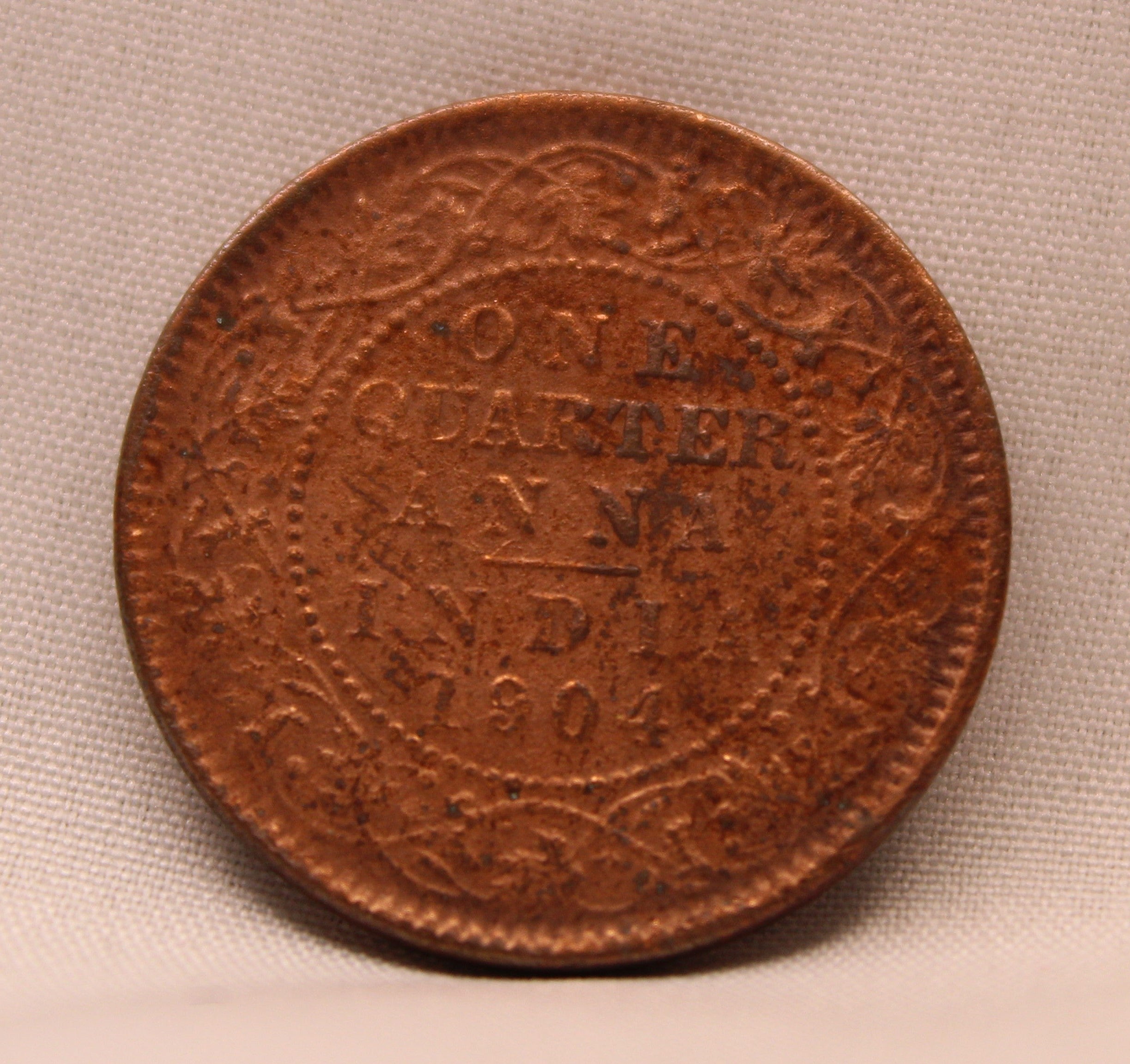 Quarter Anna 1904 Edward VII Bronze coins