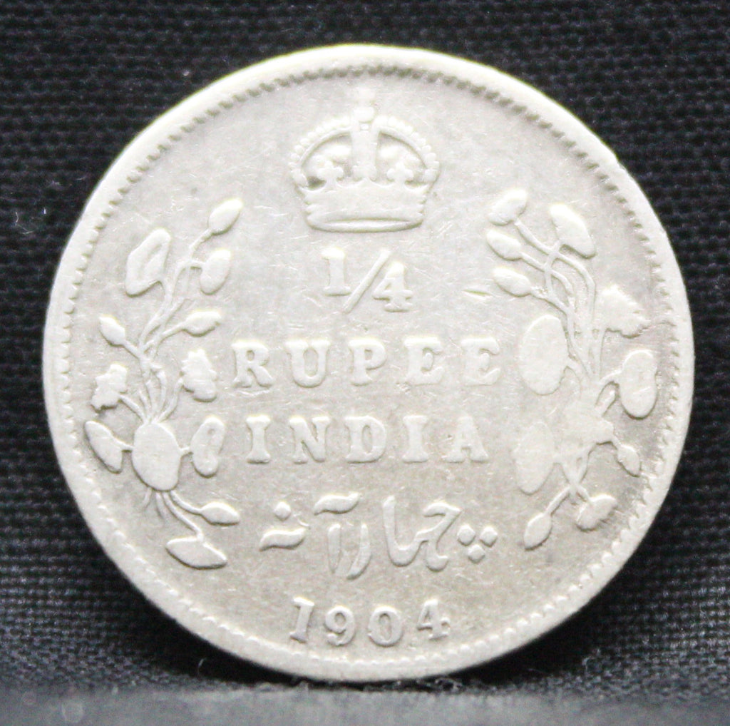 Quarter Rupees 1904 Edward VII Silver coins