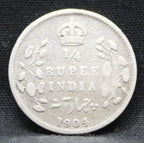Quarter Rupees 1904 Edward VII Silver coins