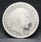 Quarter Rupees 1904 Edward VII Silver coins