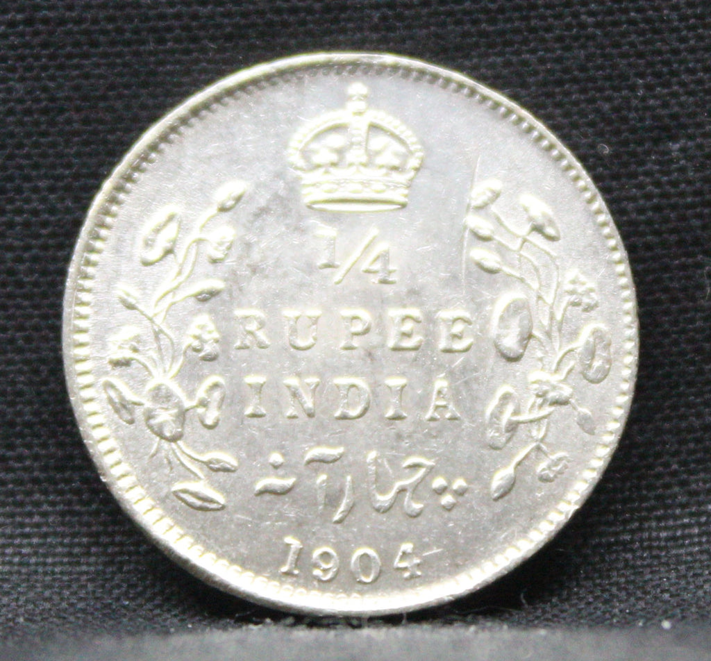 Quarter Rupees 1904 Edward VII Silver coins