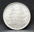 Quarter Rupees 1904 Edward VII Silver coins