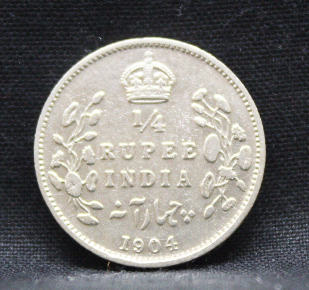 Quarter Rupees 1904 Edward VII Silver coins