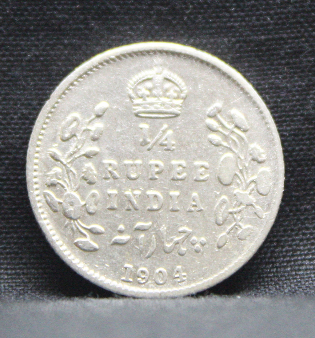 Quarter Rupees 1904 Edward VII Silver coins