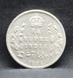 Quarter Rupees 1904 Edward VII Silver coins