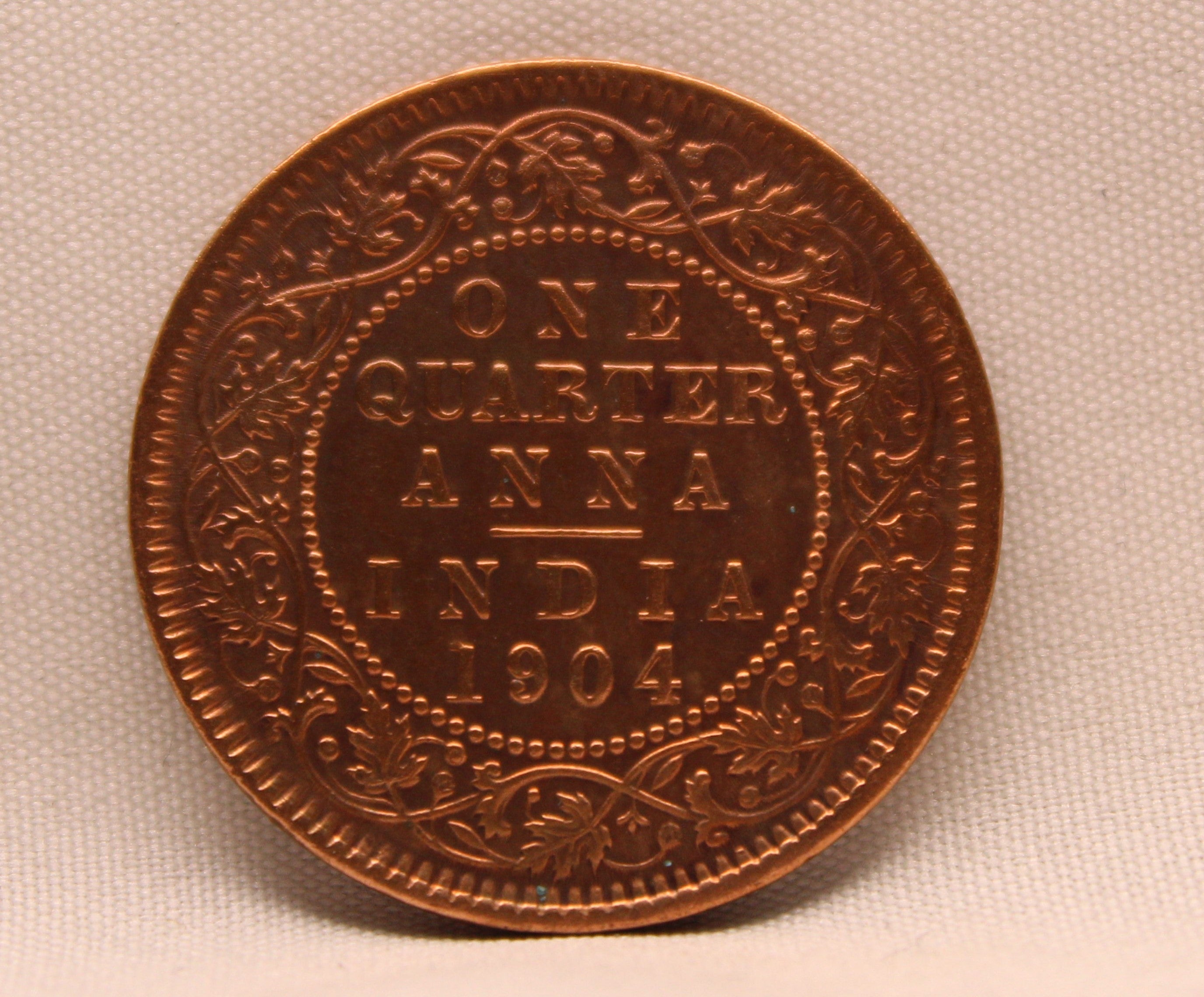 Quarter Anna 1904 Edward VII Bronze coins