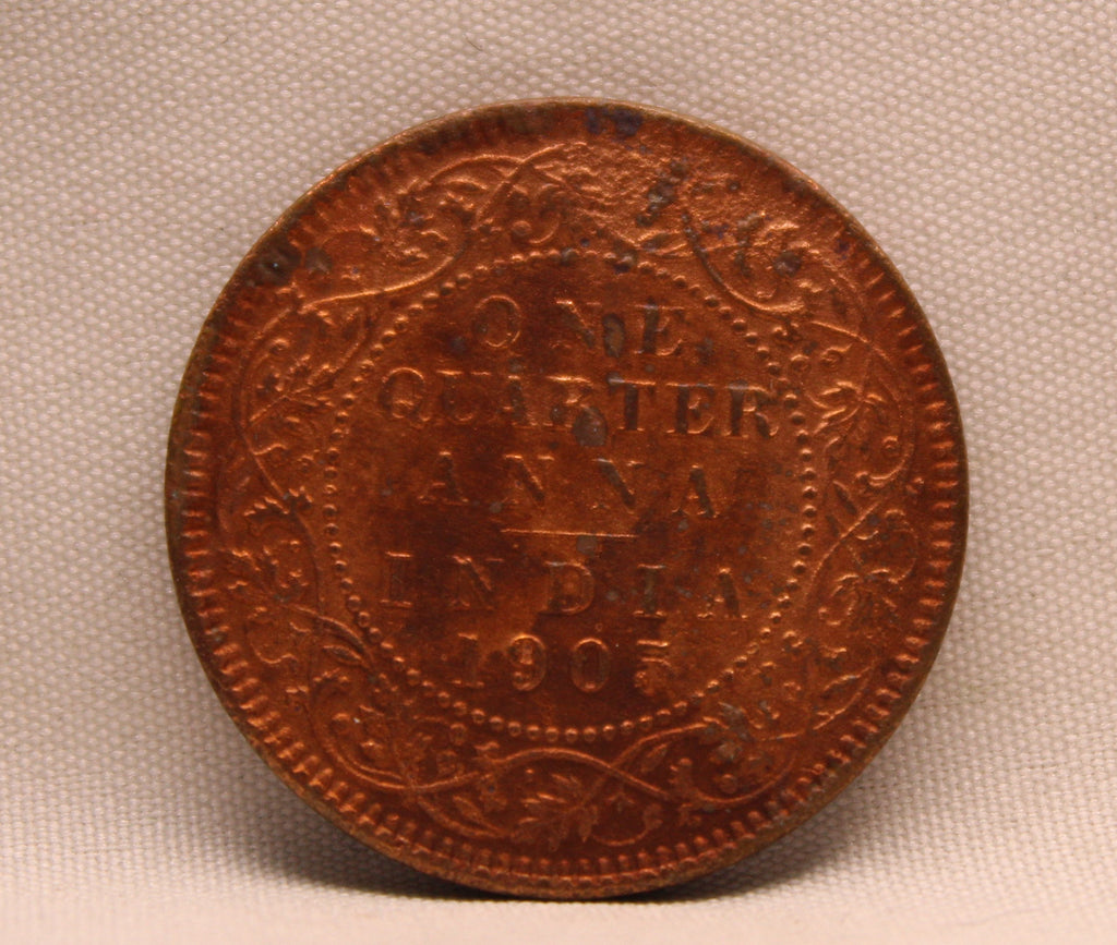 Quarter Anna 1905 Edward VII Bronze coins