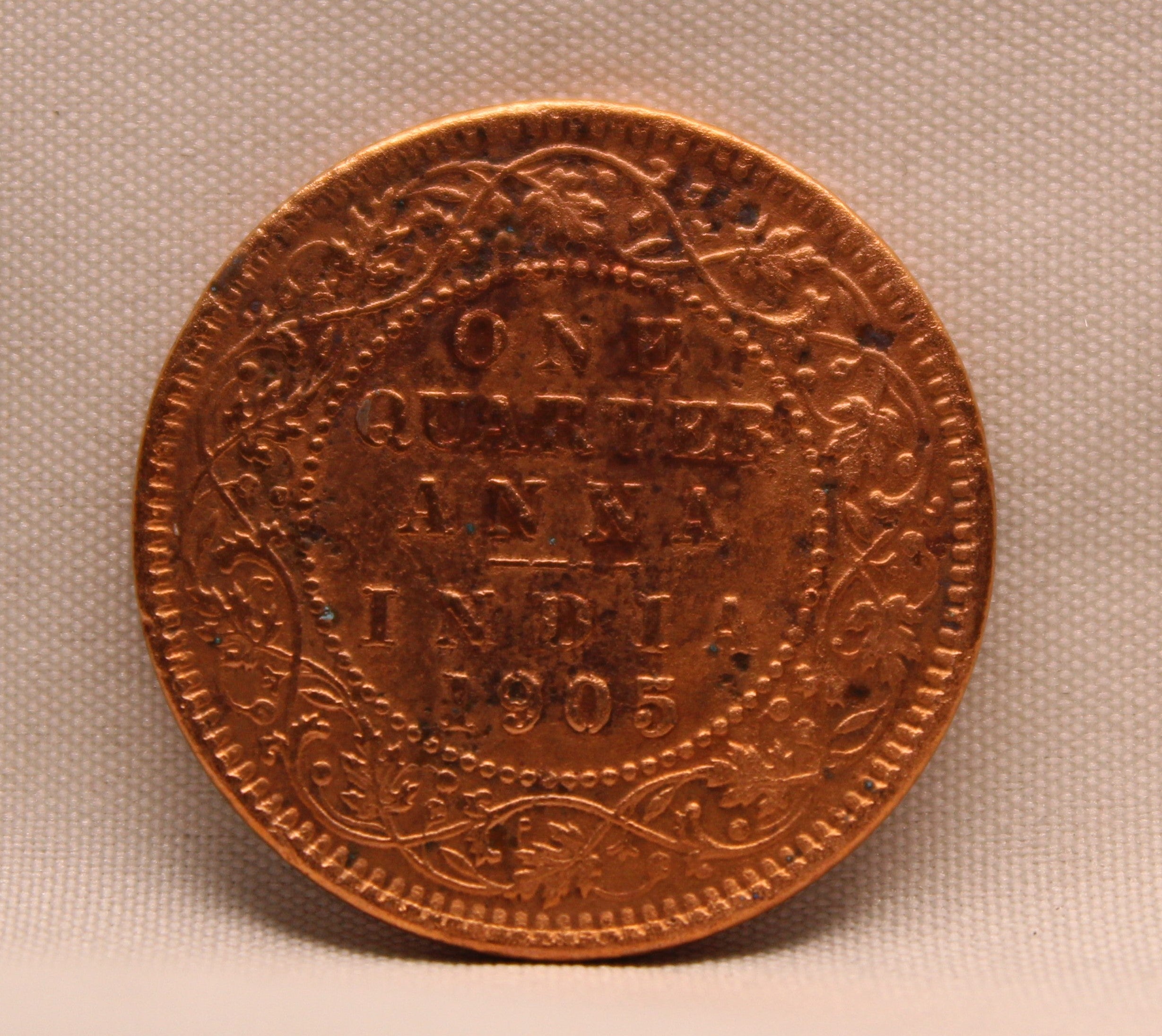 Quarter Anna 1905 Edward VII Bronze coins