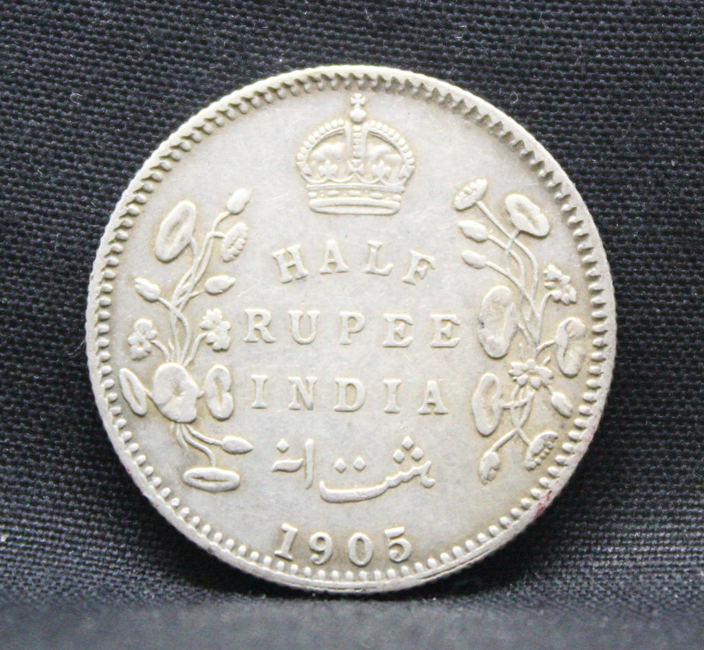 Half Rupee 1905 Edward VII Silver coins