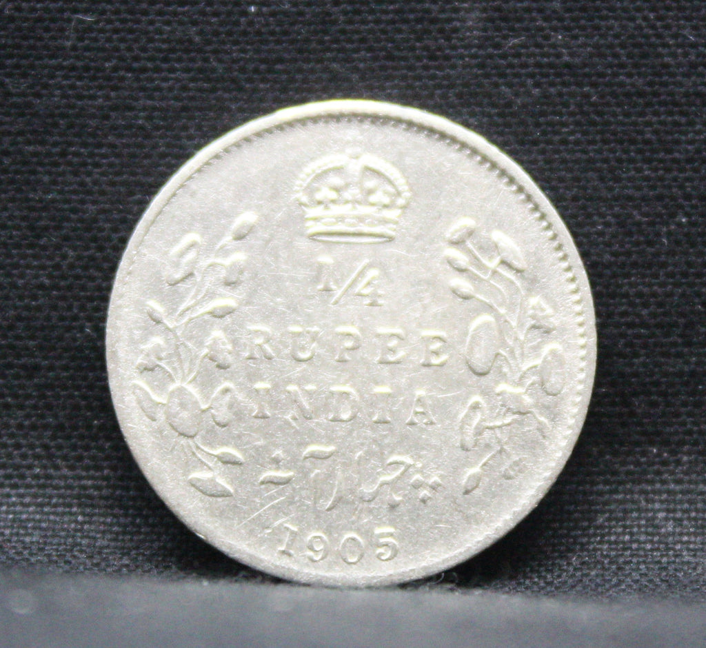 Quarter Rupees 1905 Edward VII Silver coins