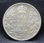 1 Rupee 1905 Edward VII Silver coins